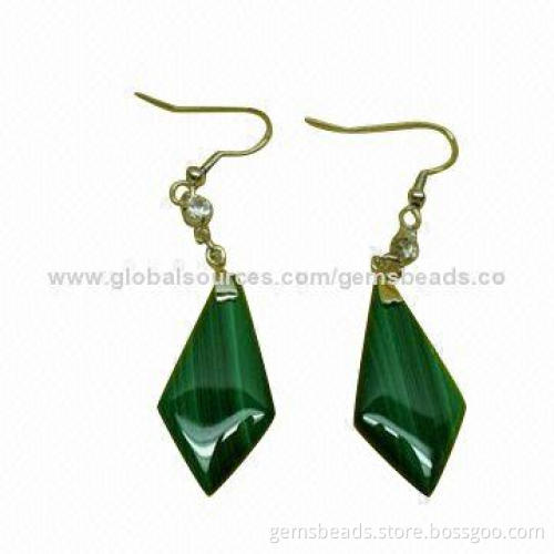 Gemstone drop earrings